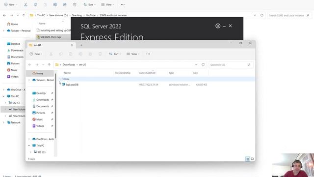 Installing and setting up SSMS (creating local instance - localdb) смотреть онлайн