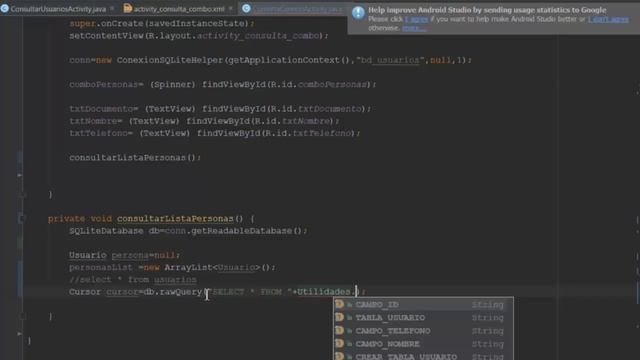 57. Como llenar un spinner con información de la BD Sqlite смотреть онлайн
