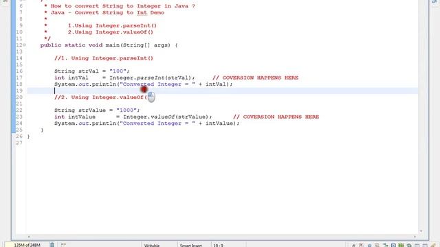 HOW TO CONVERT STRING TO INTEGER IN JAVA DEMO смотреть онлайн