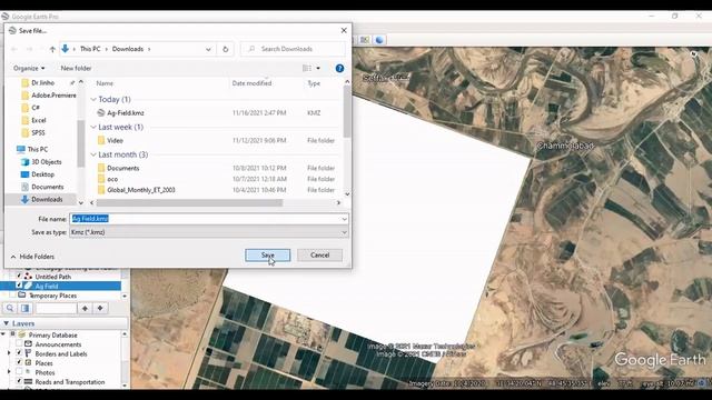Export Shapefile from Google Earth || Make polygon смотреть онлайн