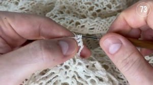 Скатерть крючком, Лусиана, часть 6 из 8 (67-81 ряд)