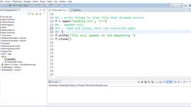 Reading, writing and appending to a text file in Python смотреть онлайн