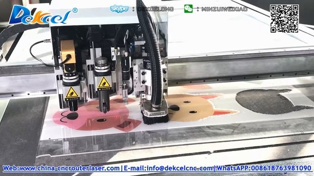 DEKCEL® UV Printing Acrylic CCD Visual Oscillating Flatbed Cutter Plotter смотреть онлайн