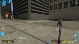 Абонга бежит за мной в Гаррис мод