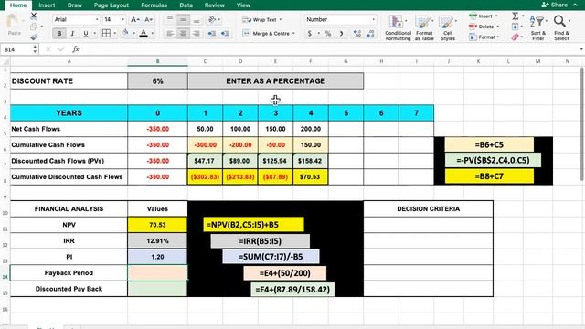 HOW TO CALCULATE NPV, IRR, PI, PAYBACK AND DISCOUNTED PAYBACK смотреть онлайн