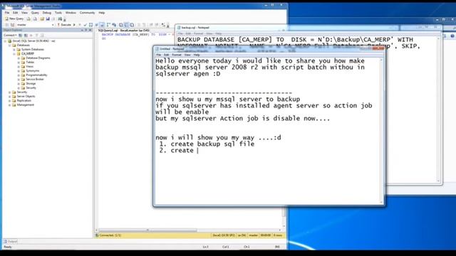 Mssql Server 2008 r2 express Backup Batch script 100% work смотреть онлайн