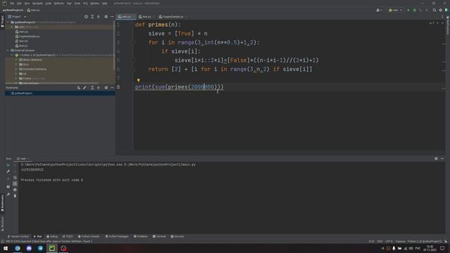 Решение задач Эйлера на Python. Задача 10. смотреть онлайн