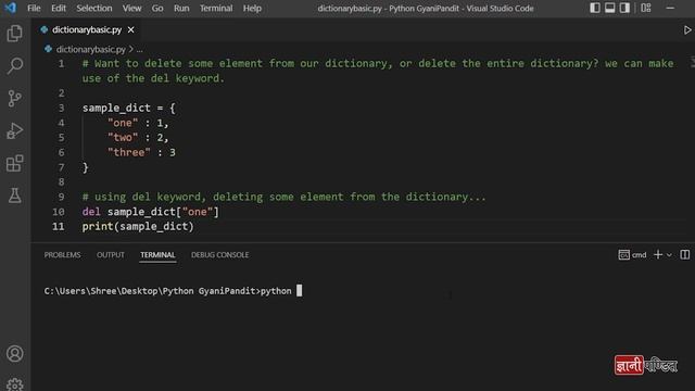 Python Delete Dictionary | Lecture 48 | Python for Beginners смотреть онлайн