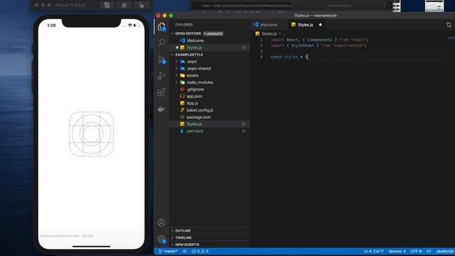 Expo React Native Tutorial Basic StyleSheet смотреть онлайн