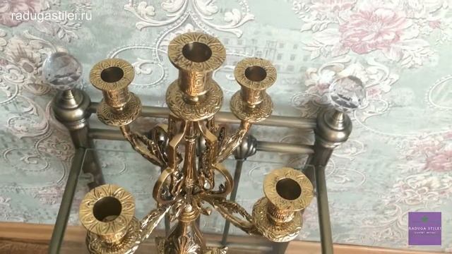 Пара бронзовых канделябров на 5 свечей Ar 3173 (RS)