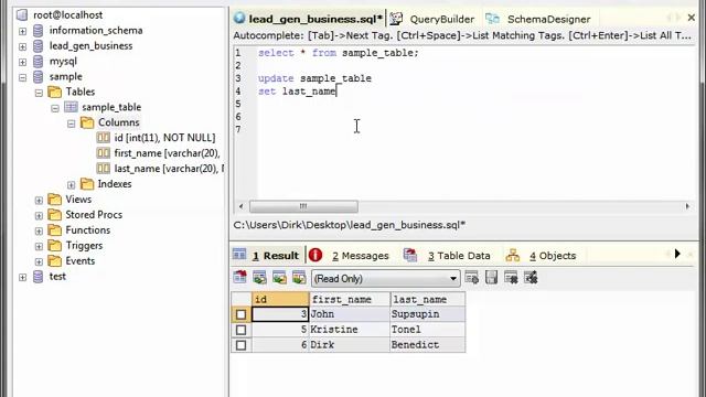 SQL Update Command смотреть онлайн