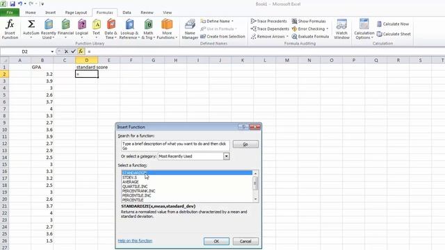 How to Use Excel- The STANDARDIZE Function смотреть онлайн