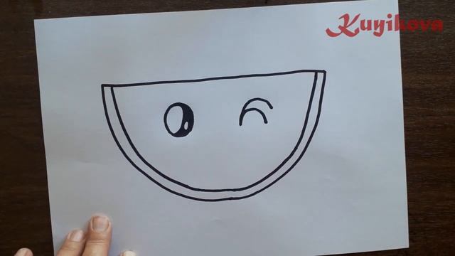YOQIMTOY TARVUZ RASMINI CHIZISH / RASM CHIZISH How To Draw Watermelon