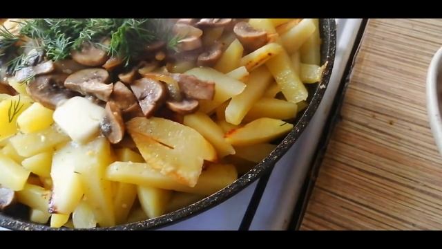 Жареная картошка/Как пожарить картошку/Влог