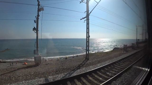 ЕДЕМ В ОТПУСК ☼ МОРЕ ИЗ ОКНА ПОЕЗДА .. ОТ АДЛЕРА ДО ТУАПСЕ .. (продолжение следует ..) смотреть онлайн