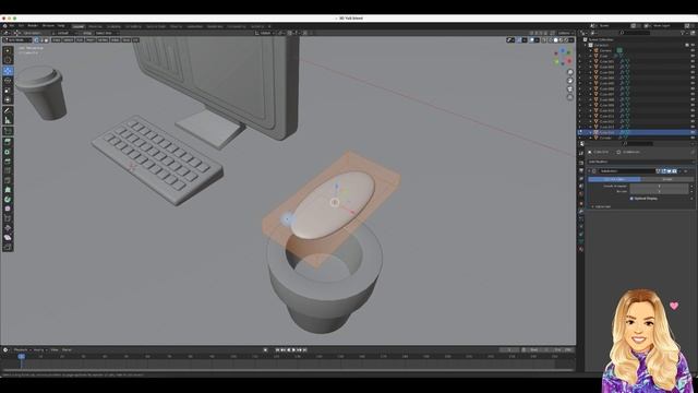 Blender 3D для начинающих - Часть 5 цветок в горшочке / блендер уроки на русском смотреть онлайн