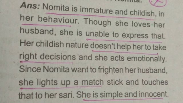 Character sketch of Nomita, Plus Two English Matchbox :4 marks смотреть онлайн