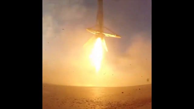 SpaceX Falcon 9 landing seen from droneship посадка первой ступени смотреть онлайн