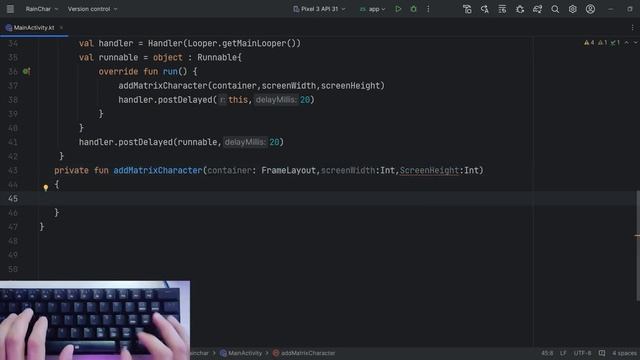 ASMR Programming - matrix rain app with kotlin - No Talking смотреть онлайн