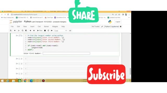 Find Largest Number In Python l Find Highest Number in Python смотреть онлайн