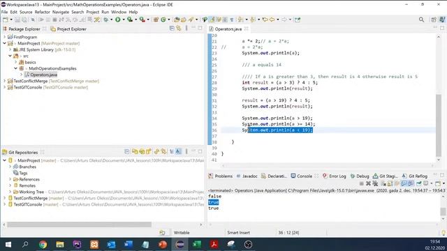 Java-13 GIT + Math + Basic (additional + summary) 2 смотреть онлайн