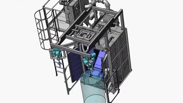 SIAPRO Hook shotblasting machine in 3D design, Дробемет, Дробеметная установка, peskarenje, livnic смотреть онлайн