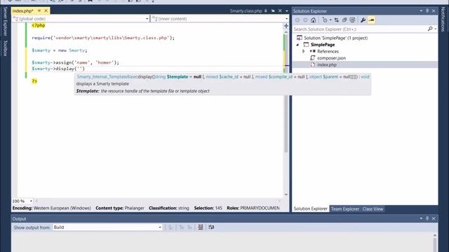 Smarty PHP Template Engine in Visual Studio смотреть онлайн