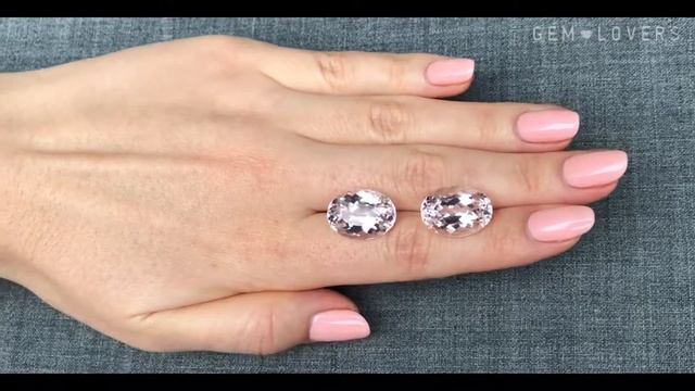Wow! Редкие крупные морганиты светло-розового цвета 23.83 карат смотреть онлайн