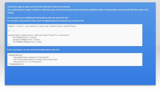 Junit - assert the list contains смотреть онлайн