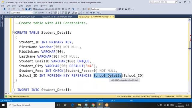 Constraints in SQL SERVER | Data Integrity In SQL SERVER | MSSQL SERVER Tutorials - @ViaDigitally смотреть онлайн