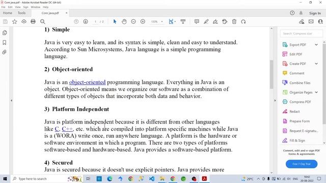 What is Java ? and its basic features. смотреть онлайн