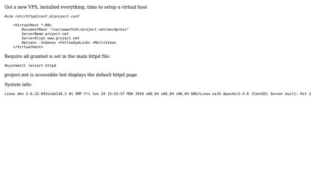 HTTPD VirtualHost config not working properly смотреть онлайн