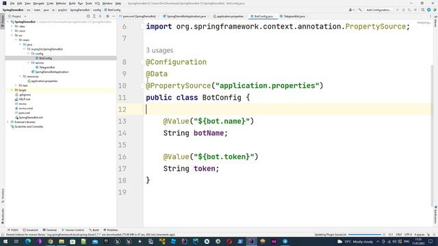 Простой Telegram бот на Java и Spring Boot- Создание Telegram бота, реализация базового функционала смотреть онлайн
