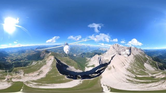 Vr360 Учебный полет на планере с обзором в 360 градусов #vr360