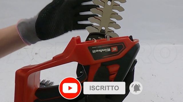 Forbice tagliaerba a batteria Einhell GE-CG 18/100 Li: montaggio dell' articolo con lama da 20 cm смотреть онлайн
