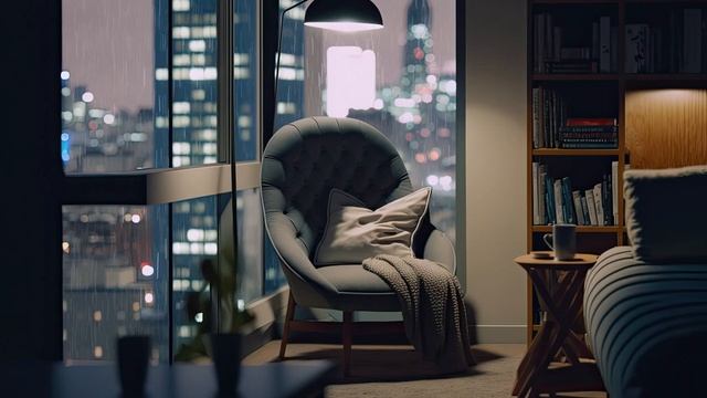 Побег в уютный уголок для чтения в маленькой городской квартире кофе и книга под проливным дождем смотреть онлайн