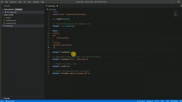 How to Convert HTML to PDF in PHP