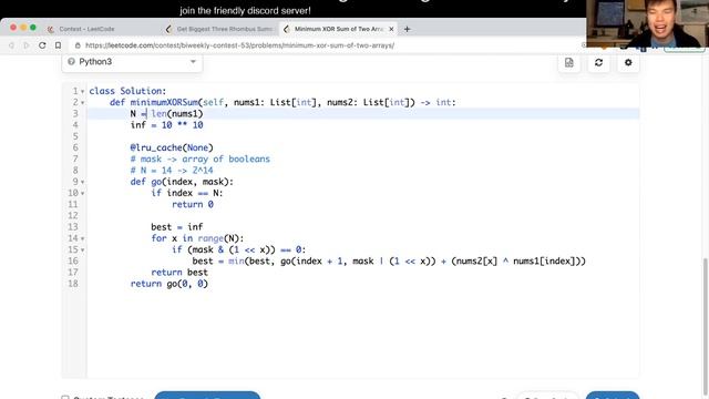 1879. Minimum XOR Sum of Two Arrays (Leetcode Hard) смотреть онлайн