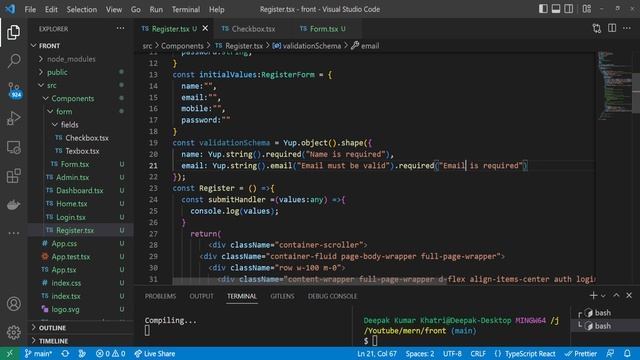 Complete React Form Validation using Formik & Yup in Hindi in 2022 смотреть онлайн