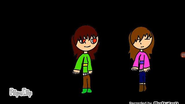 Who wanna be in it + my drawing of frisk and chara смотреть онлайн
