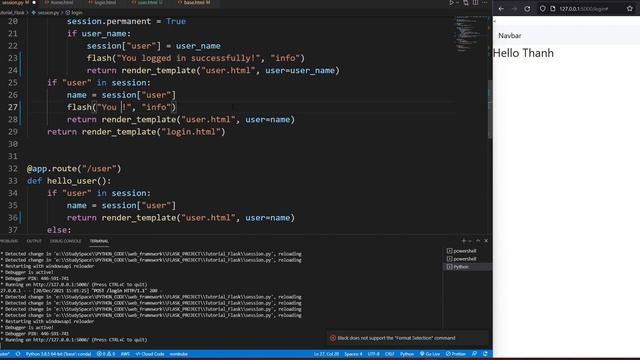 LẬP TRÌNH WEB FLASK-PYTHON #7: FLASH MESSAGE смотреть онлайн