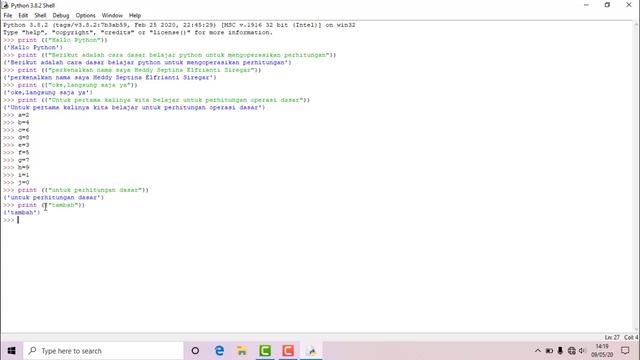 Cara Penggunaan Dasar Python 3 8 Untuk Perhitungan Pemula смотреть онлайн