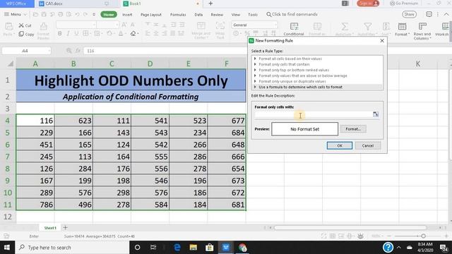 Conditional Formatting-Highlight Odd Numbers||Excel Training смотреть онлайн