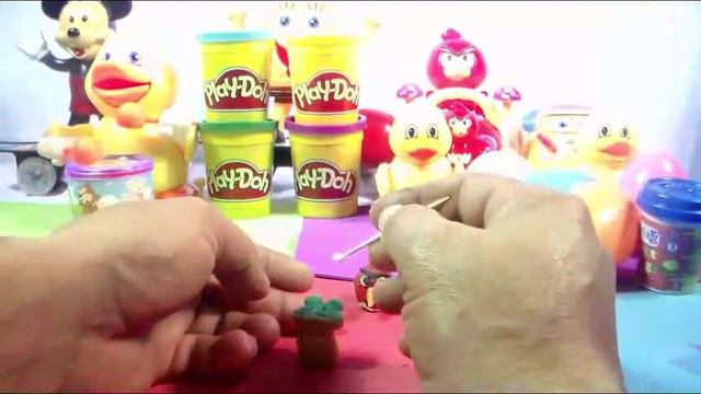 play doh frog angry birds peppa pig spongebob surprise eggs easter toys mickey mouse смотреть онлайн