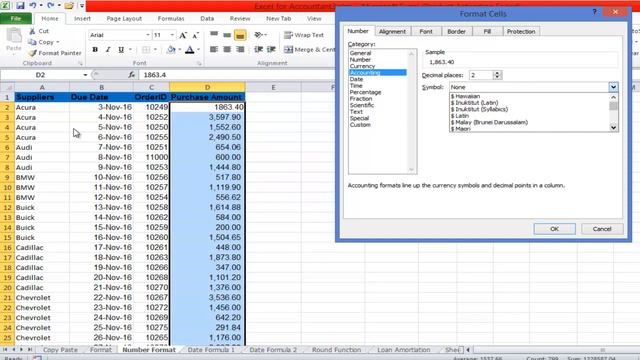 Excel for Accountant Part 1:Paste & Paste Special Command, Edate, Number Format & Round Up function смотреть онлайн