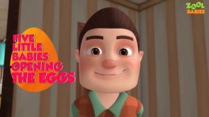 Five Little Babies Opening Surprise Eggs | ABC For Children | Phonics Song By Zool Babies