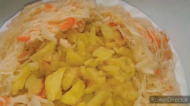 Жареная картошка? с чесноком и квашеной капустой? смотреть онлайн