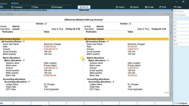 How to View Edit Log for Transactions and Masters/अब सब पता चलेगा क्या ALTER किया गया है।/TALLYUSTA смотреть онлайн