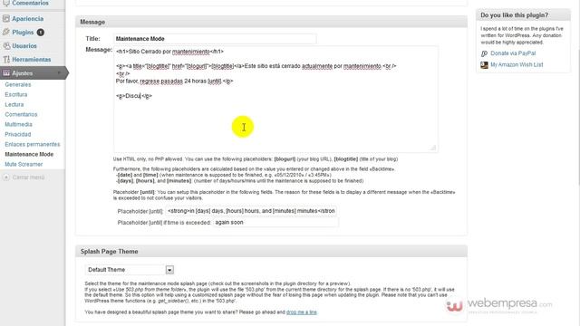 Habilitar el "Modo Mantenimiento" en WordPress смотреть онлайн