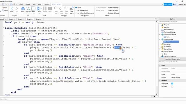 Roblox Studio Tutorial: Mining Game (Collecting Resources) смотреть онлайн